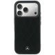 3. Etui Mercedes Leather Crossed Lines MagSafe na iPhone 17 Pro / 18 Pro - czarne