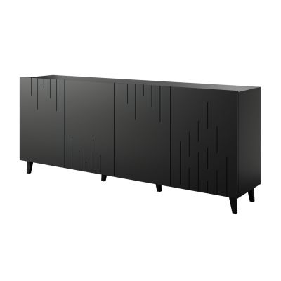 Komoda BARI 200x42x82 czarny mat