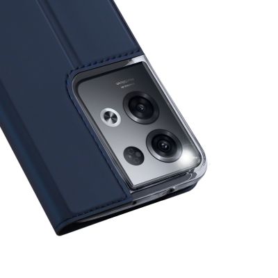 3. Dux Ducis Skin Pro etui Oppo Reno 8 Pro pokrowiec z klapką portfel na kartę podstawka niebieskie