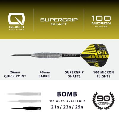 4. Rzutki Harrows NX-90 Bomb QP 90% steeltip