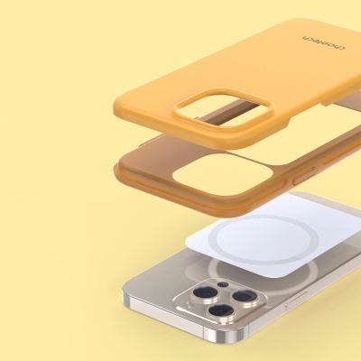 10. Choetech MFM Anti-drop etui pokrowiec iPhone 13 Pro Max pomarańczowy (PC0114-MFM-YE)