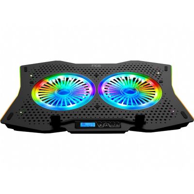 2. INCA Notebook KĂĽhler 2x 115x15mm LĂĽfter/RGB/1200RPM/2xUSB sw retail