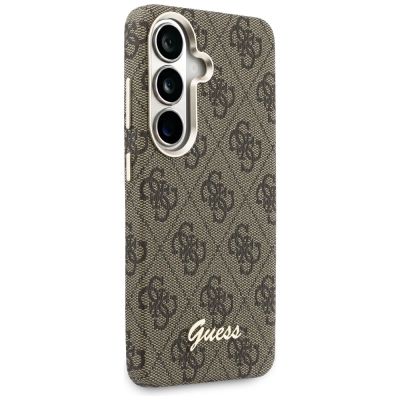 4. Etui Guess 4G Script MagSafe na Samsung Galaxy S26 - brązowe