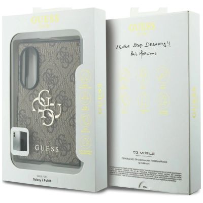 7. Etui Guess Big 4G Logo na Samsung Galaxy Z Fold 8 - brązowe