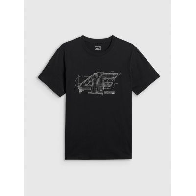 7. T-shirt regular z nadrukiem męski 4F 4FRSS26TTSHM3989-10S