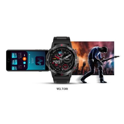 17. Smartwatch VELTORI VT110-1 Czarny Pasek Silikonowy