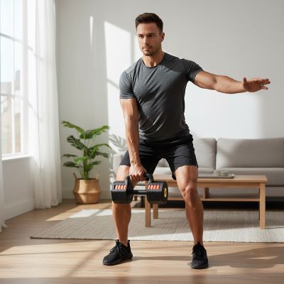 4. HL05 3w1 HANTLA REGULOWANA Z FUNKCJĄ PODPÓRKI DO POMPEK I KETTLEBELLA HMS