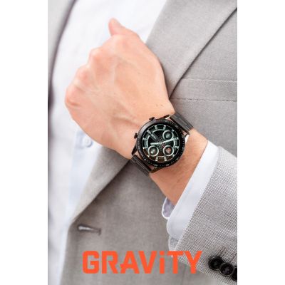15. Smartwatch Gravity Czarny Bransoleta i Pasek GT10-1