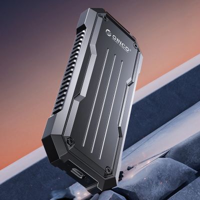 2. Wzmocniona kieszeń dyskowa Orico OXS2C3-G2 M.2 NVMe/SATA SSD USB-C 3.2 taktyczna - szara