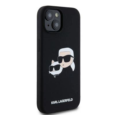4. Etui Karl Lagerfeld Silicone Karl&Choupette MagSafe na iPhone 15 / 14 / 13 - czarne