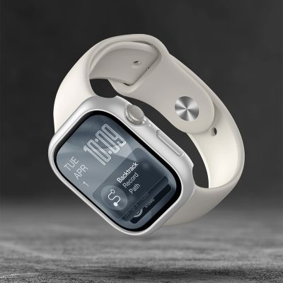 11. Etui ochronne AMAZINGTHING Minimal na Apple Watch Series 11 46mm - srebrne