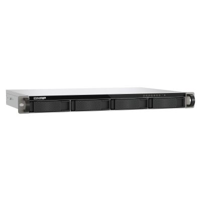 9. Qnap TS-433eU, 1U RACK, 4x 2.5"/3.5" SATA, ARM Cortex-A55 2,0GHz 4C, 4GB, 2x 2.5GbE, 2x USB 3.2, adapter 60W