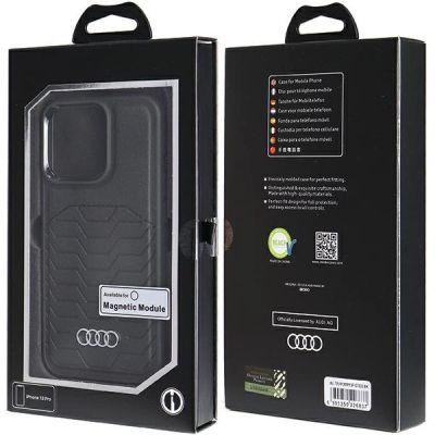 7. Etui Audi Synthetic Leather z MagSafe na iPhone 13 Pro / 13 - czarne