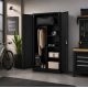 8. Iron Mate Szafa Gospodarcza Metalowa SATURN 185x90x45 Czarna RAL9005