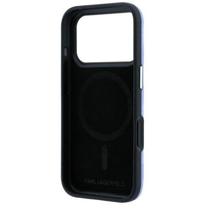7. Etui Karl Lagerfeld Grained Mono Resin Logo MagSafe na iPhone 17 Pro Max / 18 Pro Max - jasnoniebieskie