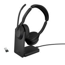 Jabra 25599-989-989 słuchawki/zestaw słuchawkowy Przewodowy i Bezprzewodowy Opaska na głowę Biuro/centrum telefoniczne Bluetooth Podstawka do ładowania Czarny