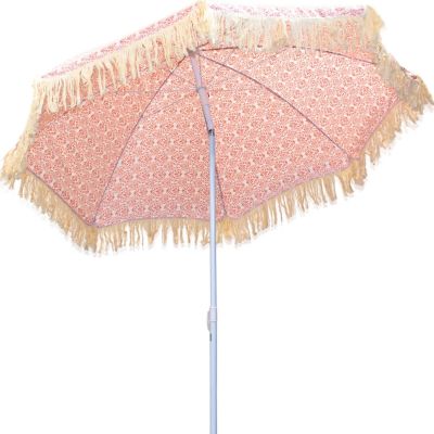9. PARASOL PLAŻOWO OGRODOWY Z FRĘDZLAMI 174CM CZERWONY