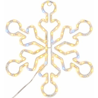 2. PŁATEK ŚNIEGU DEKORACYJNY WISZĄCY 32,5 CM 100LED TRIMER CIEPŁY BIAŁY