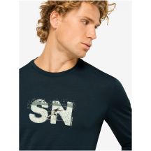 Longsleeve męski SUPER.NATURAL M CROSS COUNTRY LOGO LS granatowy