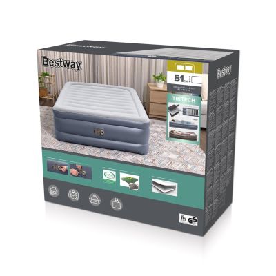Bestway 6713I / 23 dmuchany materac Podwójny materac Szary Unisex