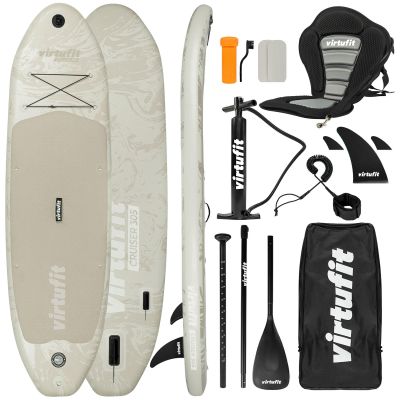 21. VIRTUFIT DESKA SUP CRUISER 305 - PIASKOWY BEŻ - Z SIEDZENIEM KAJAKOWYM, AKCESORIAMI I TORBĄ DO NOSZE