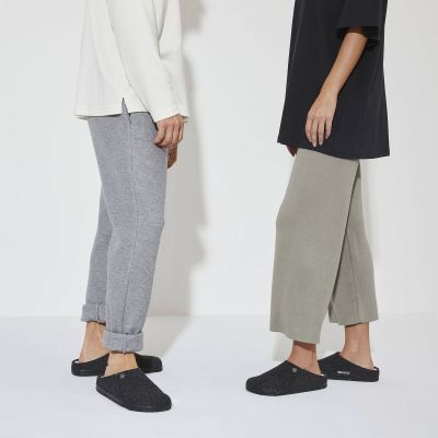 3. Kapcie damskie/męskie ocieplane Birkenstock Zermatt Anthracite z wełnianego filcu regular szerokie (1015090)