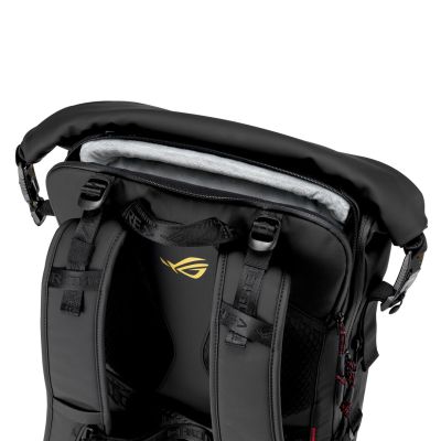 3. ASUS ROG SLASH Backpack Edition 20 plecak Plecak rolowany Czarny Poliester, Skóra woskowana (Pull Up)