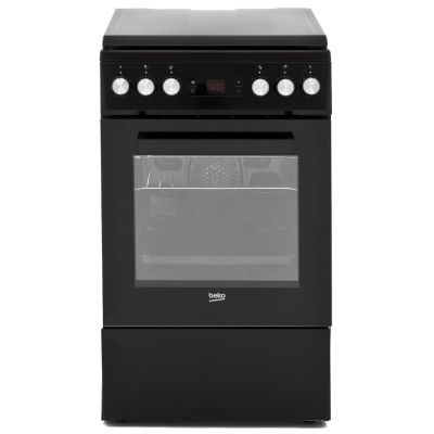 7. Kuchnia gazowo-elektryczna BEKO FSE52321DBD | termoobieg | grill | czyszczenie parą | czarny