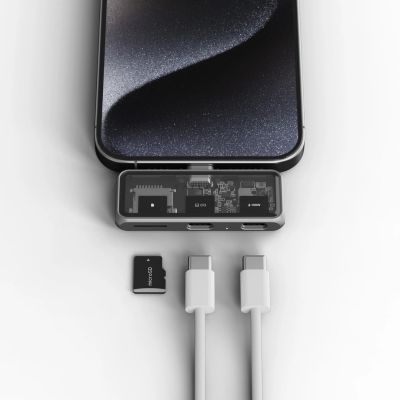 5. Satechi USB-C PD Mobile XR Hub i czytnik kart MicroSD gwiezdny szary
