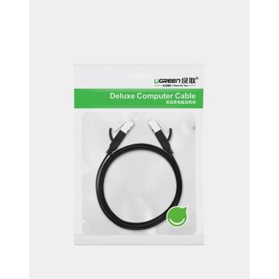 5. Ugreen płaski kabel przewód internetowy sieciowy Ethernet patchcord RJ45 Cat 6 UTP 1000 Mbps 5 m czarny (NW101 50187)