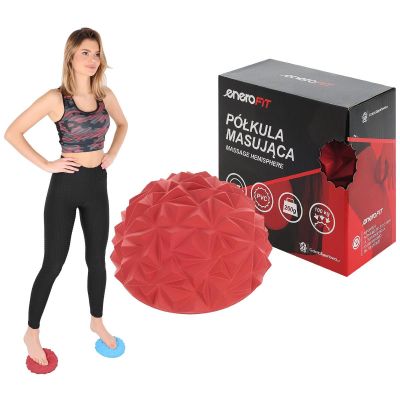 10. PÓŁKULA SENSORYCZNA DO MASAŻU DIAMENT BORDOWA ENERO FIT