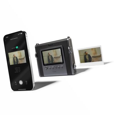 24. Hybrydowy aparat natychmiastowy FUJIFILM Instax WIDE Evo Black EX D CMOS Czarny
