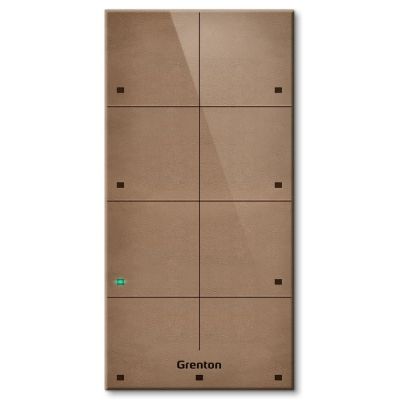 2. Grenton Panel dotykowy/ 8 pól dotykowych/ TF-Bus/ jasny, wykonany z naturalnej skóry front
