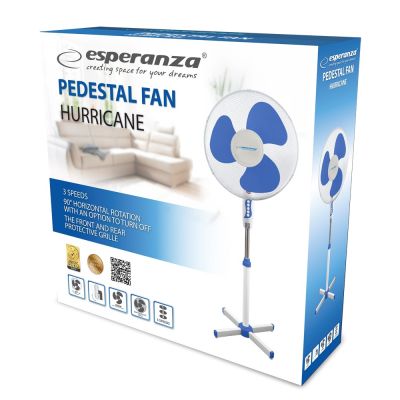 7. Wentylator stojący Esperanza HURRICANE EHF001WB (kolor biały)