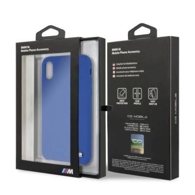 4. Etui BMW Silicone M Collection na iPhone X / Xs - niebieske