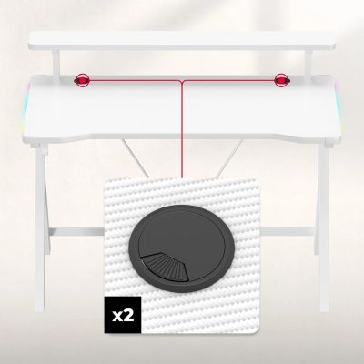 8. Biurko Huzaro Hero 1.9 RGB White