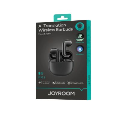 7. Słuchawki bezprzewodowe Joyroom JR-FB1 Funpods Bluetooth 6.0 douszne TWS z funkcjami AI - czarne