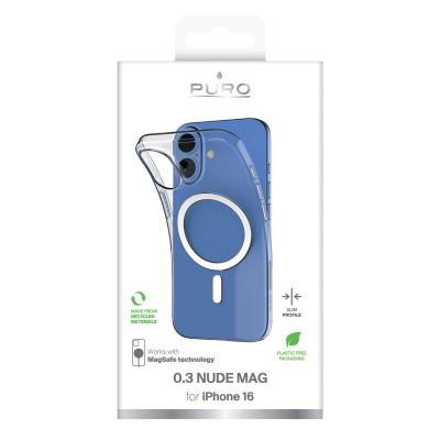 3. Etui silikonowe Puro 03 Mag MagSafe do iPhone 16 - przezroczyste