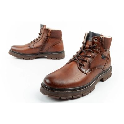 8. Wrangler Noah buty męskie sztyblety trzewiki eleganckie ocieplane brązowe