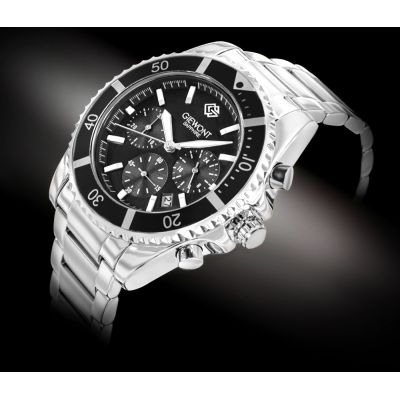 2. Zegarek Męski Giewont Chronograph Sapphire Srebrny GW3970-B2