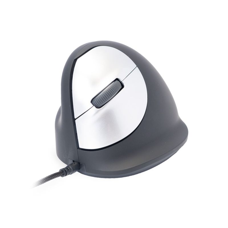 31. Ergonomiczna mysz R-Go HE leworęczna USB czarna/srebrna