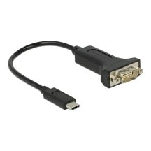 DeLOCK 63908 kabel równoległy Czarny 0,15 m DB-9