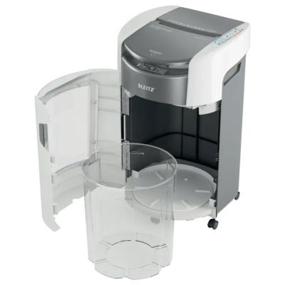 10. Niszczarka Leitz IQ Optimax AutoFeed 300, P4, 300 kartek, 25 l kosz