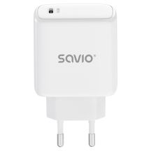 SAVIO ŁADOWARKA SIECIOWA LA-14 20W POWER DELIVERY 3.0, BIAŁA