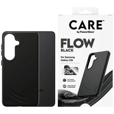Etui CARE by PanzerGlass Flow Black QI na Samsung Galaxy S26 - czarne