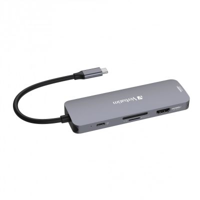 4. Verbatim CMH-08 USB Type-C 5000 Mbit/s Srebrny