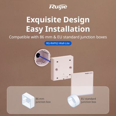 12. Ruijie Networks RG-RAP62-WALL-LITE punkt dostępowy WLAN 2974 Mbit/s Biały Obsługa PoE