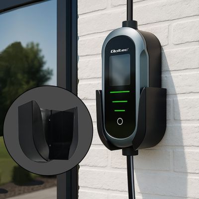 5. Qoltec Mobilna ładowarka do samochodu elektrycznego EV z regulacją 2w1 Typ2 | 11kW | 400V | Wi-fi | TUYA | SMART LIFE | LCD | Przenośna | Wallbox | 5m