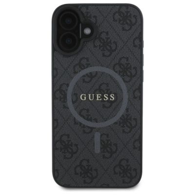 3. Etui Guess 4G Ring Classic Logo MagSafe na iPhone 16 - czarne