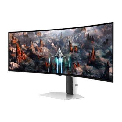 3. Samsung G93SC monitor komputerowy 124,5 cm (49") 5120 x 1440 px Dual QHD OLED Srebrny